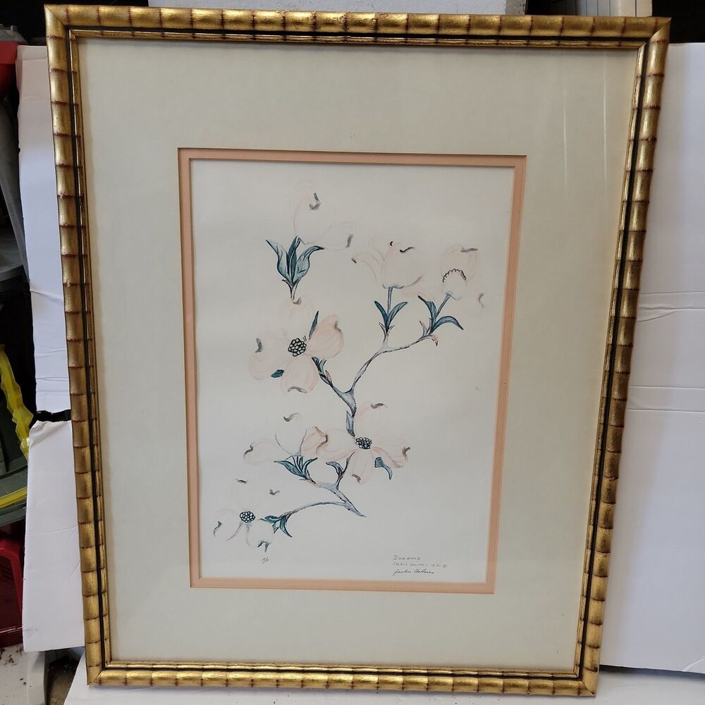 Jackie Holmes Dogwood AP 9/10 Signed Limited Edition Framed Print w COA